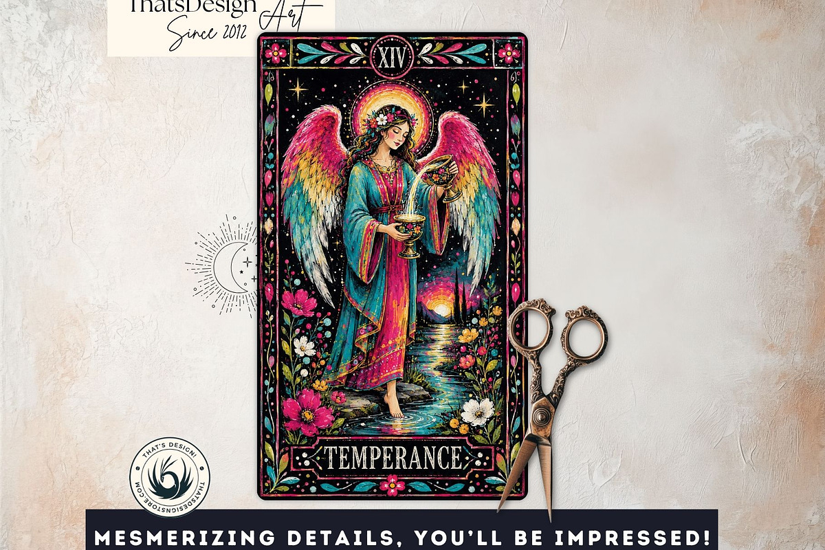 The Painted Bloom Tarot Major Arcana, a Decorative Illustration by ThatsDesignArt (Photo 10 of 11)