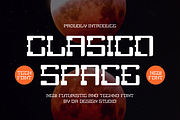 Clasico Space - Cyber & Tech Font, a Serif Font by QR Design Studio (Thumbnail 1 of 6)