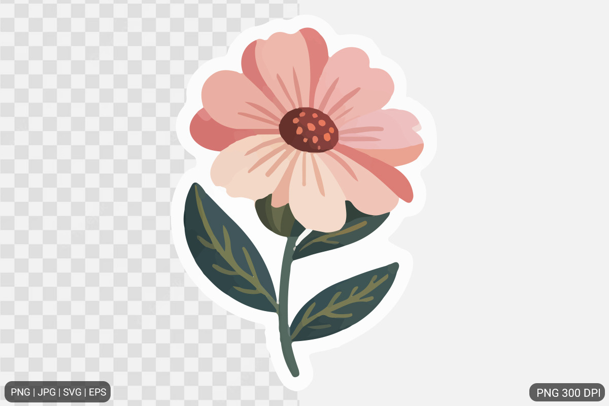 Cute Flower Sticker Design Bundle, an Illustration by Actual Pixel (Photo 7 of 26)