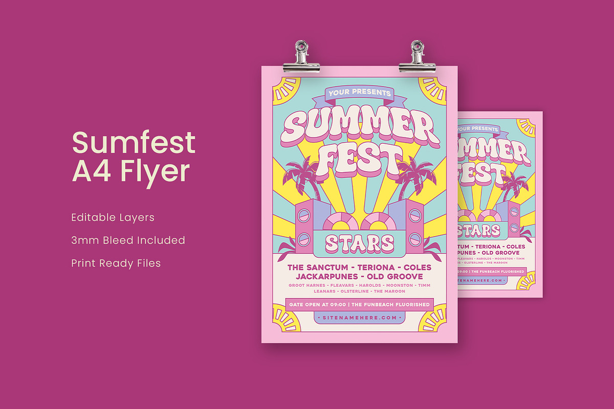 Sumfest - Summer Fest Flyer, a Flyer Template by Poetjoek Creative (Photo 1 of 3)