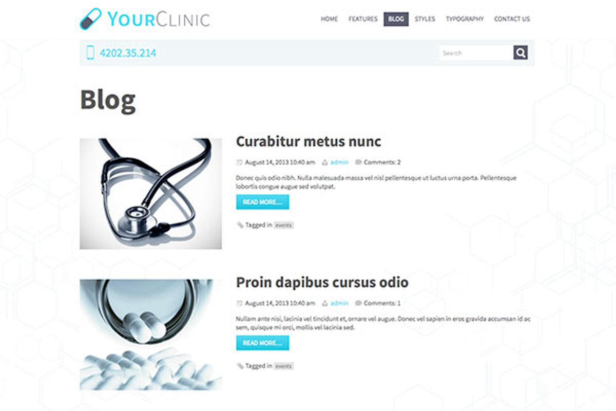 Hot Clinic, a WordPress Template by hot-themes (Photo 4 of 5)