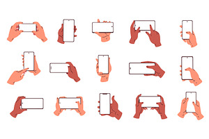 Hands holding blank phones. Hand, a Technology Illustration by Stock-Smart-Start