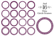 Plum Lace Vector Frames, an Illustration by Amanda Ilkov (Thumbnail 5 of 5)