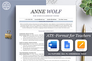 ATS-Friendly Teacher Resume Template, a Resume Template by The Art of Resume (Thumbnail 1 of 8)