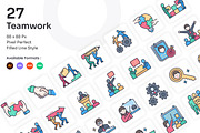 Teamwork Icons Set - Filled Line, an Icon by Kmg Design (Thumbnail 1 of 2)