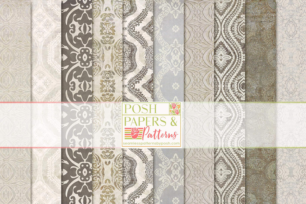 Vintage Ephemera Old Papers Bundle, a Pattern Graphic by Posh Papers & Patterns (Photo 8 of 24)