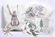 Christmas Gnomes Family Clipart, an Illustration by PawGraphic (Thumbnail 5 of 10)