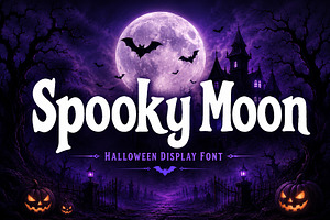 Spooky Moon, a Slab Serif Font by Wow Magic