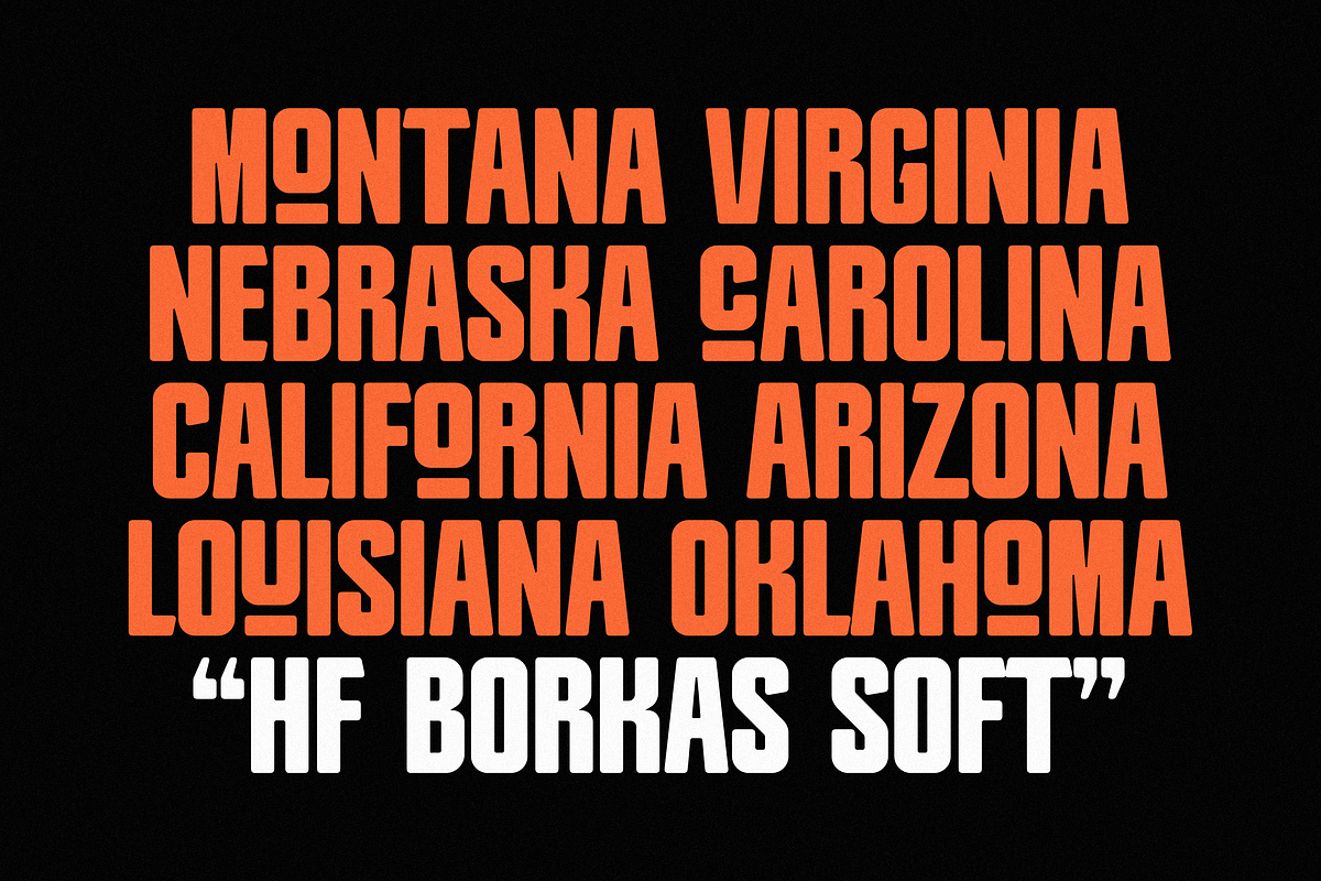 HF Borkas - Bold Sans Serif, a Sans Serif Font by 24Design Studios (Photo 2 of 15)