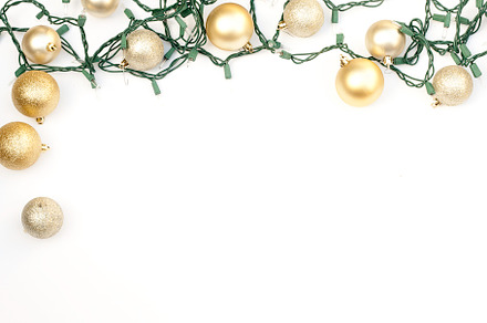 Christmas Decoration Holiday Flatlay