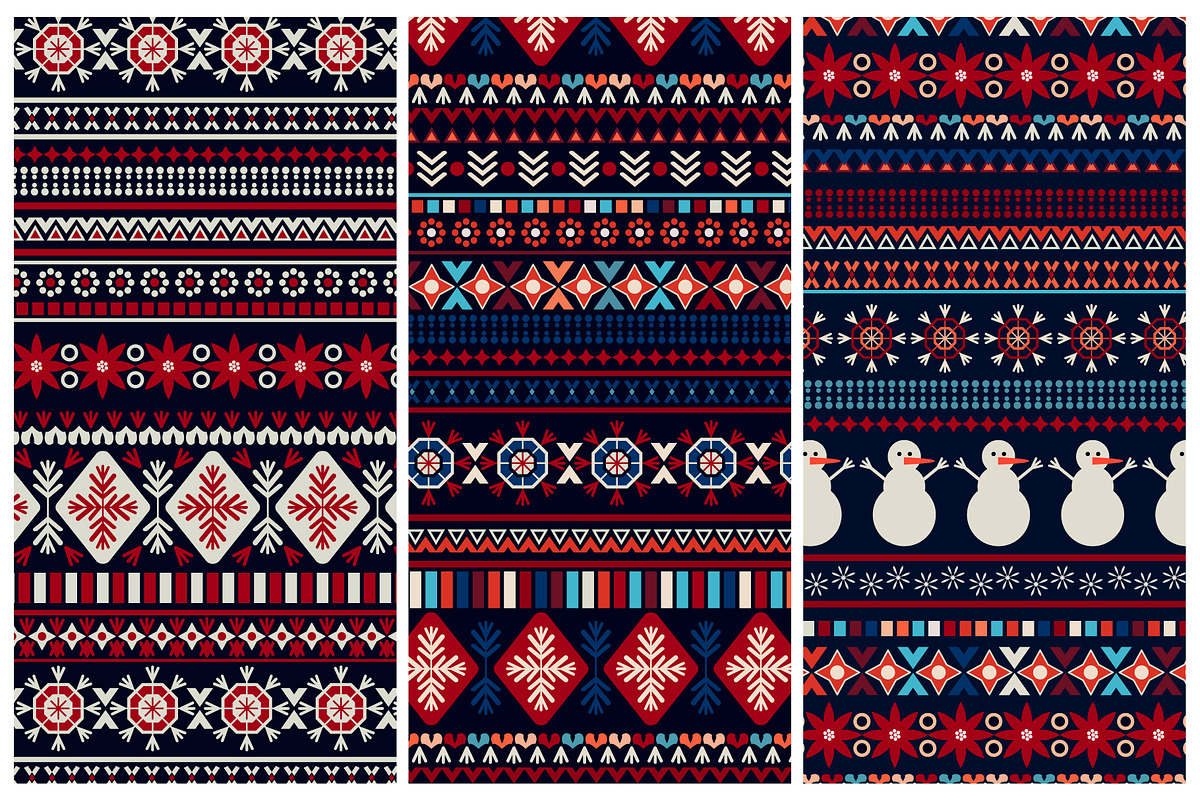Xmas Geometric Patterns, a Pattern Graphic by Sunny_Lion (Photo 1 of 4)