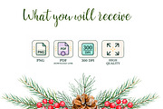 Watercolor Christmas Bundle PNG, a Seasonal Illustration by PatternPalette (Thumbnail 7 of 15)