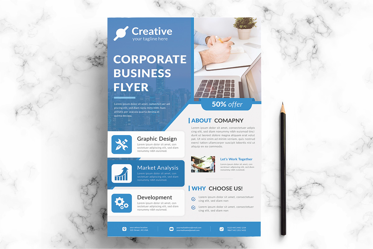 Business Flyer Template, a Flyer Template by ARP Creation (Photo 1 of 3)