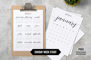 Calendar 2023 A4 Sunday Start
