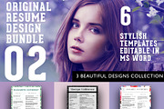 3 Beautiful Resume Designs Bundle, a Resume Template by Stand Out Shop (Thumbnail 1 of 5)