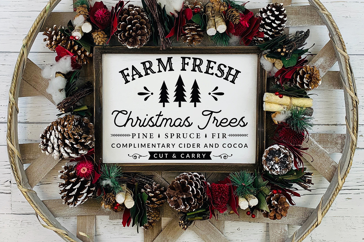 Farmhouse Christmas Sign Mega Pack, a Graphic by CraftlabSVG (Photo 5 of 17)