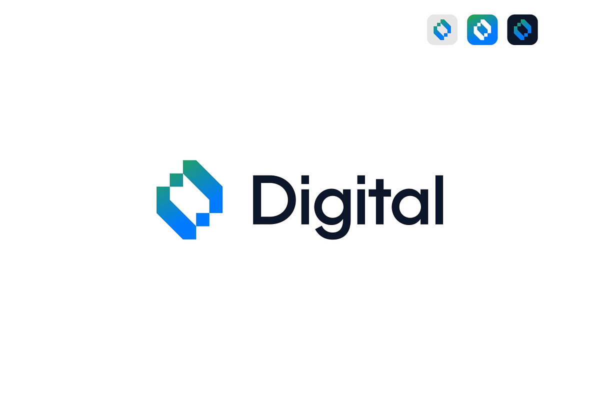 Abstract Digital Modern Logo, a Branding & Logo Template by ika trisiana