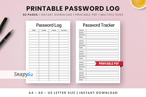 Password Tracker Printable