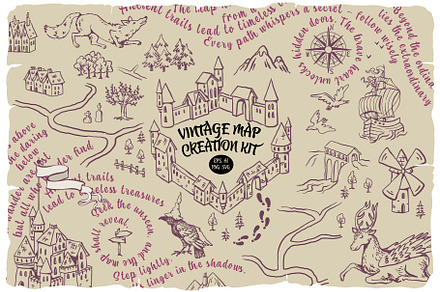 Vintage Map Creator, an Outline Icon by Anastasiya Klempach