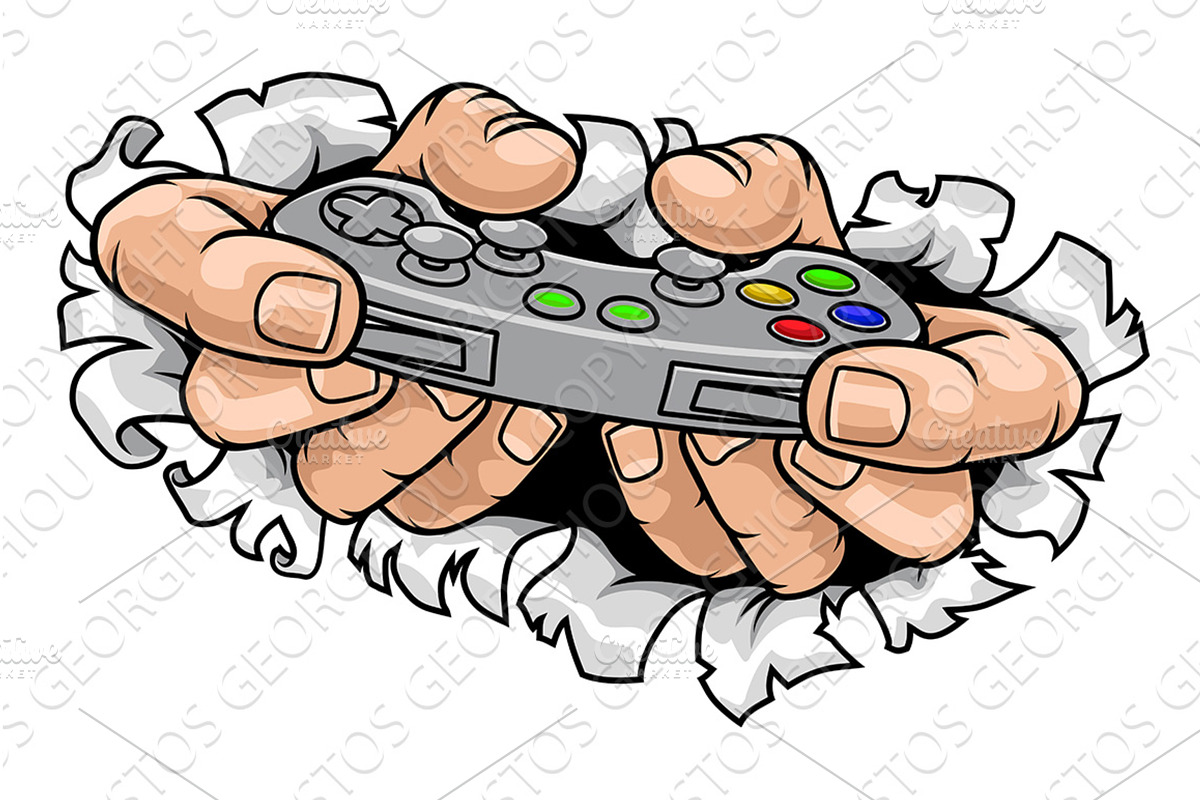 Gamer Hands Video Game Controller, a Sport Illustration by Christos Georghiou