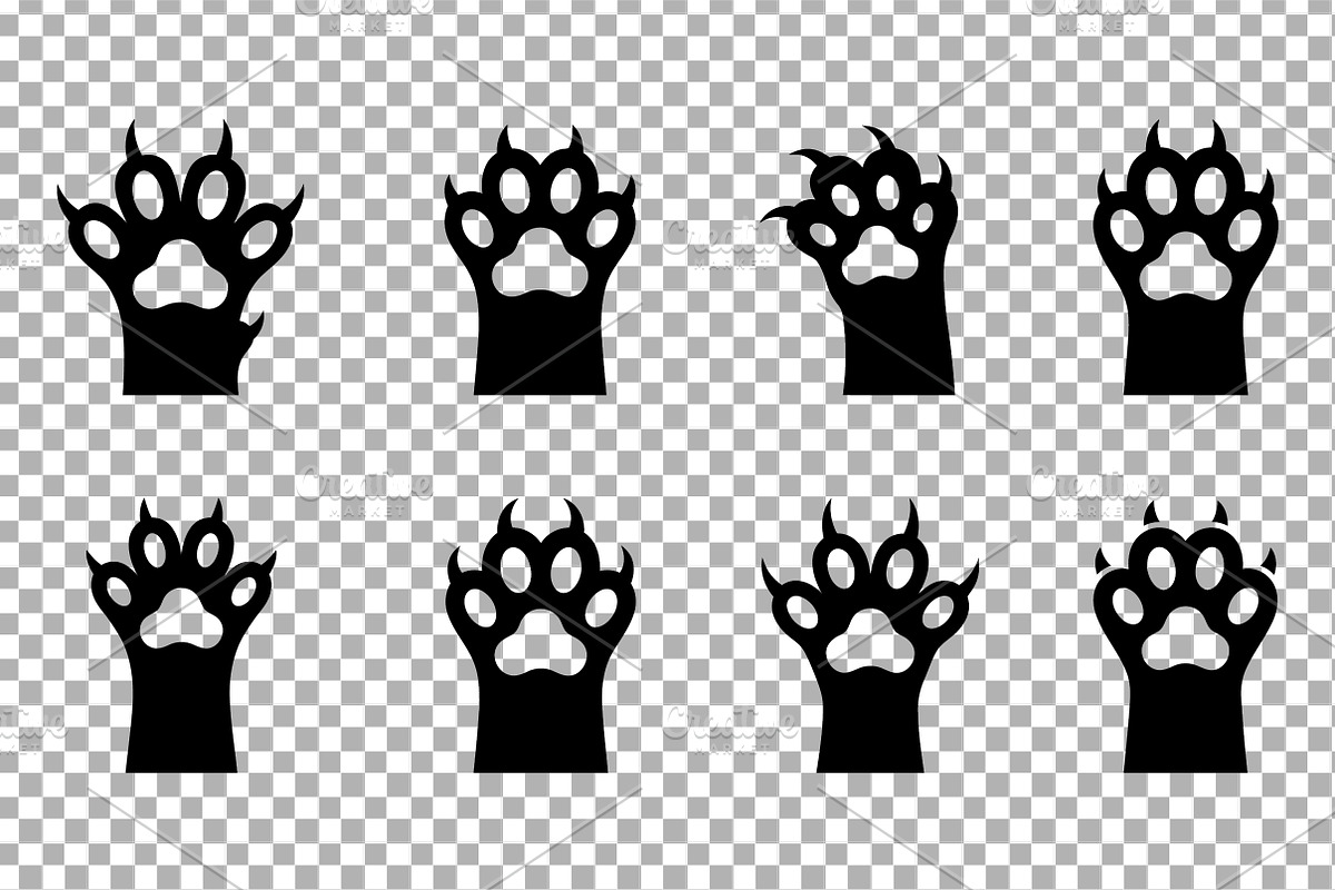 Animal Paw Silhouette Set, an Object Graphic by Artonix (Photo 3 of 3)