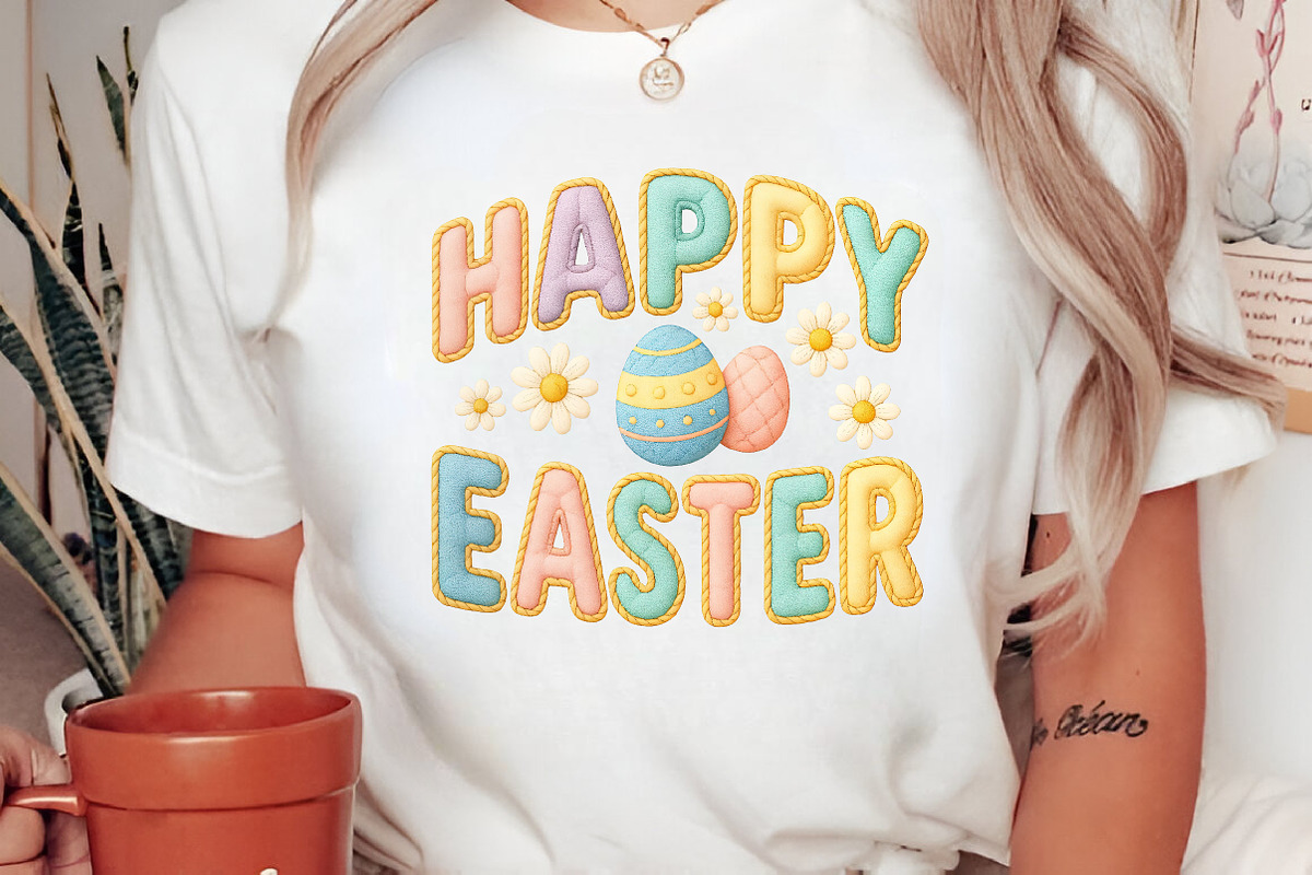Faux Yarn Happy Easter Retro Sublima, an Illustration by Libby Wishes (Photo 4 of 6)