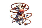 Funny Sketch Quirky Cows Clipart, an Illustration by Designking (Thumbnail 4 of 4)