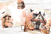 Pink and Orange Halloween Paper, a Background Graphic by Coco Bloom (Thumbnail 4 of 6)