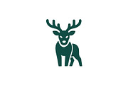 Bold Frontal Stag Logo, a Branding & Logo Template by Vectorium Studio (Thumbnail 1 of 2)