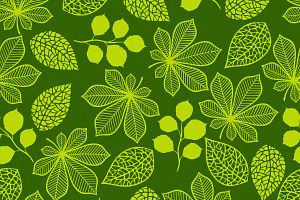 Patterns With Green Leaves.