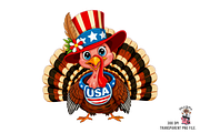 Patriotic Turkey Sublimation PNG, a Graphic by Clipart Bloom (Thumbnail 7 of 11)