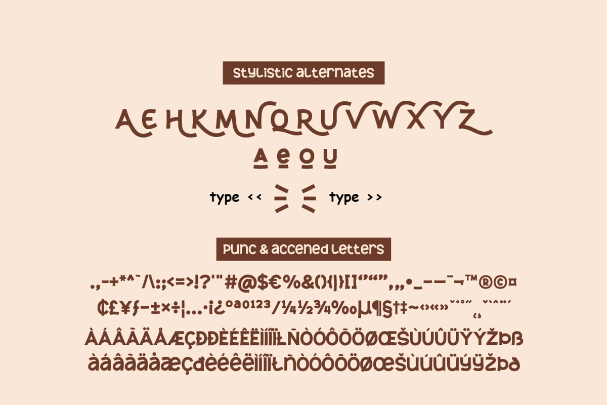 Sticky Brown - Layered Fun Font, a Sans Serif Font by Typebae (Photo 8 of 8)