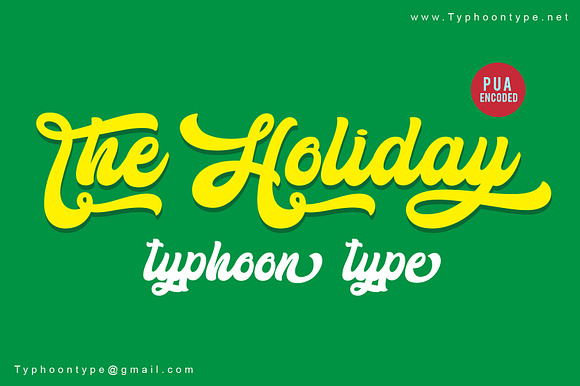 The Holiday font preview 3