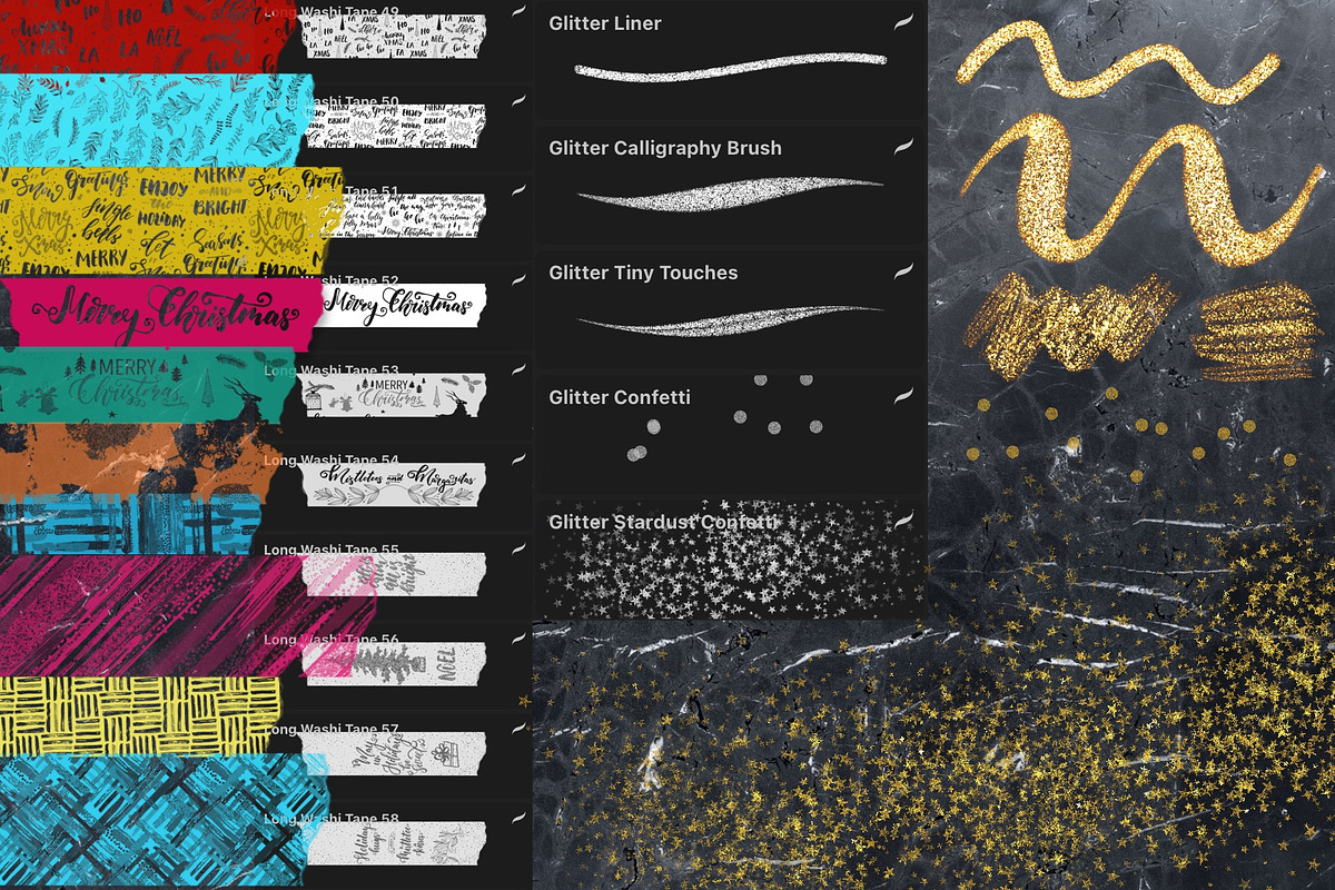 Washi Tape Stamp and Glitter Brushes, a Brush Add-On by OlgaRom (Photo 12 of 13)
