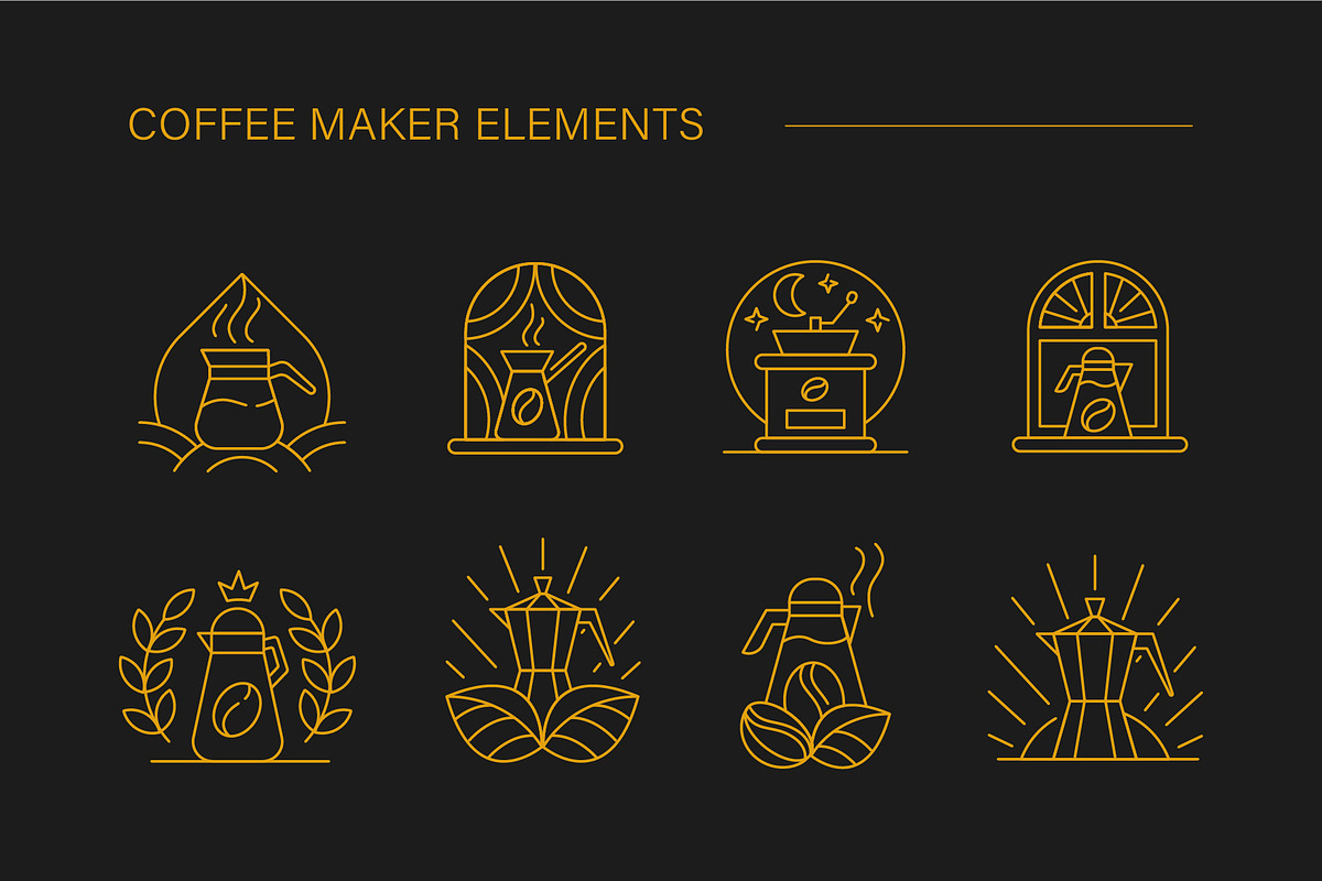 Coffee Line Art Branding Kit, a Branding & Logo Template by Lettering_Logo (Photo 8 of 15)