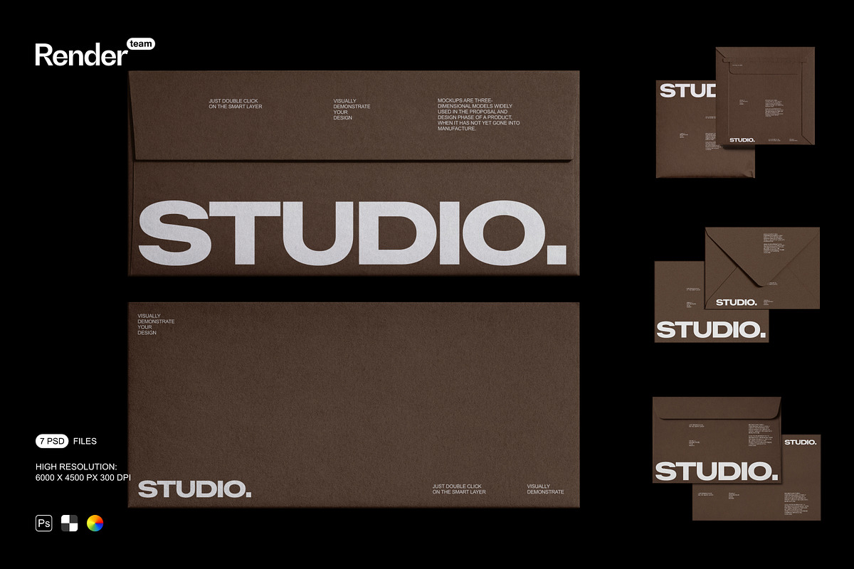 Envelope Mockup Set, a Mockup by Renderteam (Photo 1 of 17)