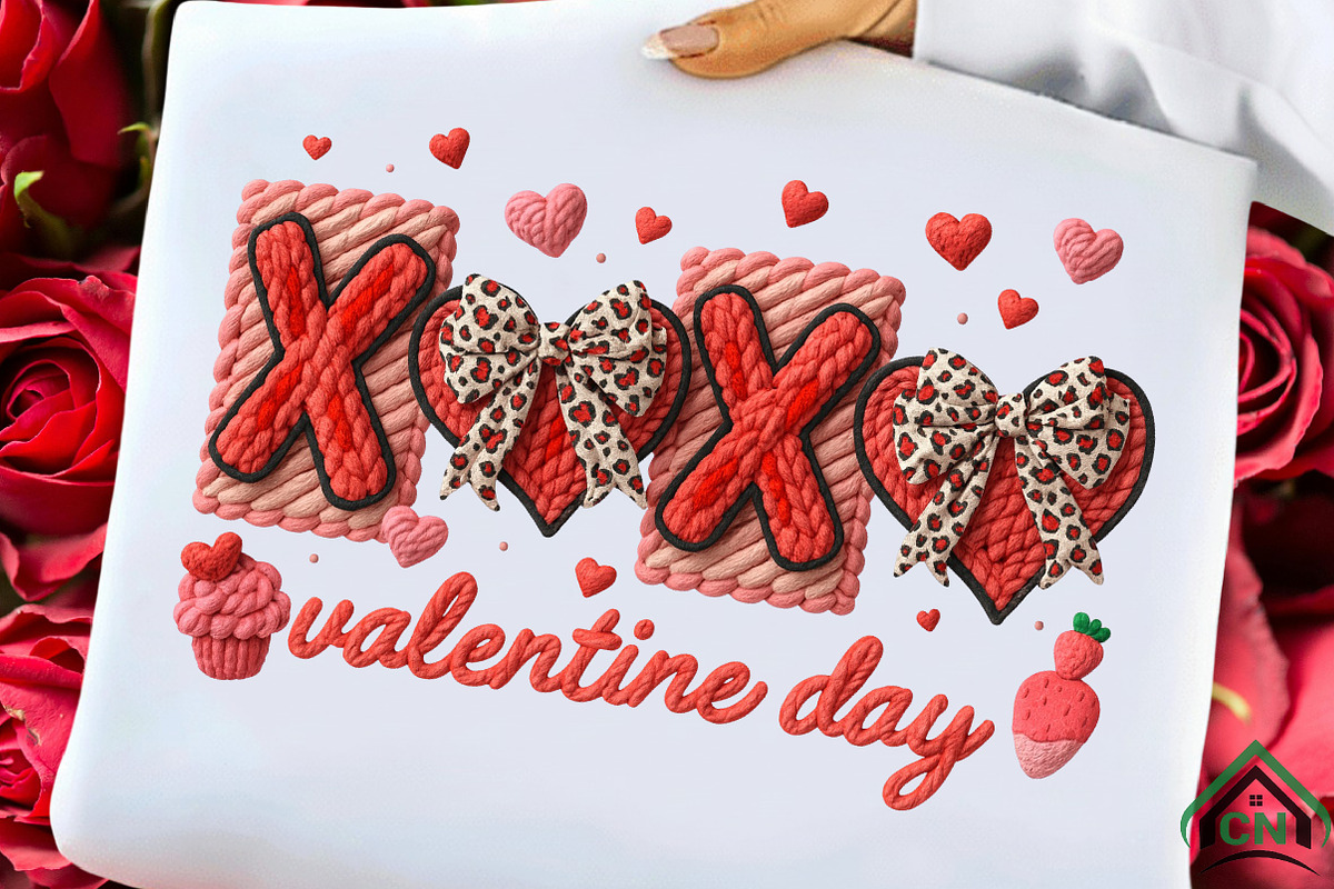 Faux Yarn Coquette Valentine's Day, an Illustration by Craft Nest (Photo 3 of 7)