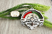 Santa Meter Ornament - Laser Cut, an Object Graphic by VectorPainter (Thumbnail 3 of 10)