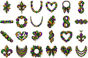 Watercolor Mardi Gras Beads Clipart, an Illustration by Sublimation Artist (Thumbnail 2 of 6)