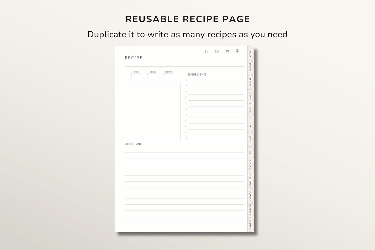 Digital Meal Planner for GoodNotes, a Templates & Theme by OrganizationOasisRo (Photo 6 of 10)