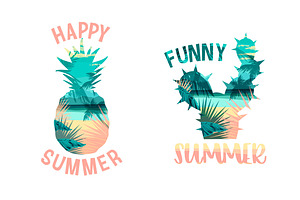 Funny Summer! 8 Vector Illustrations