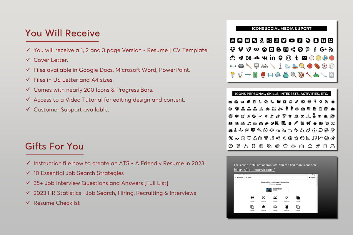 ATS Resume CV Word & Google Docs 30, a Resume Template by MrCam Template Resume|CV (Photo 6 of 8)