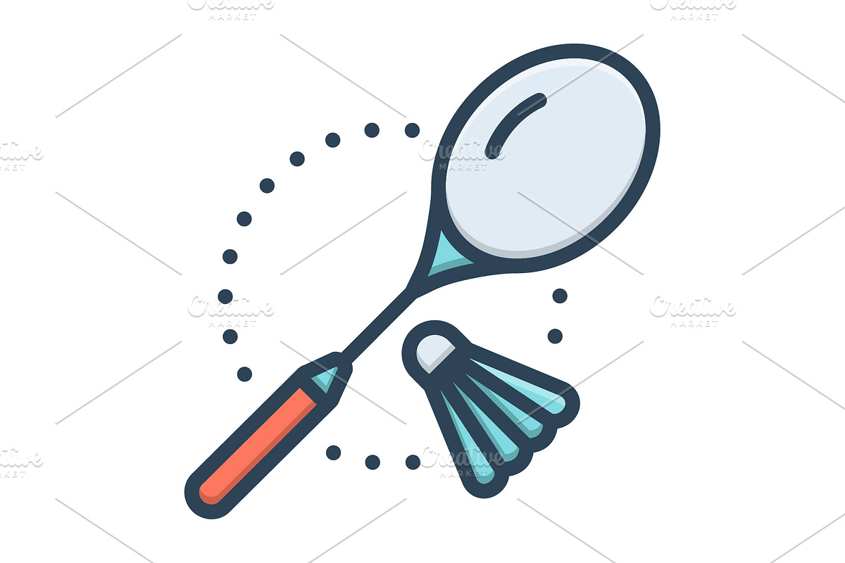 Badminton shuttlecock color icon, a Duotone Icon by Creative priyanka