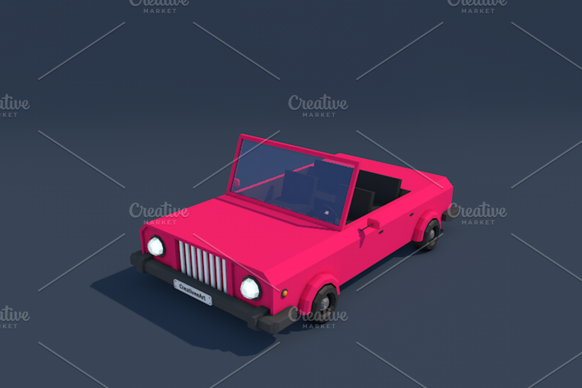 Ultimate Low Poly City Cars Pack, a Cars & Vehicle 3D Model by CreativeeArt (Photo 8 of 54)