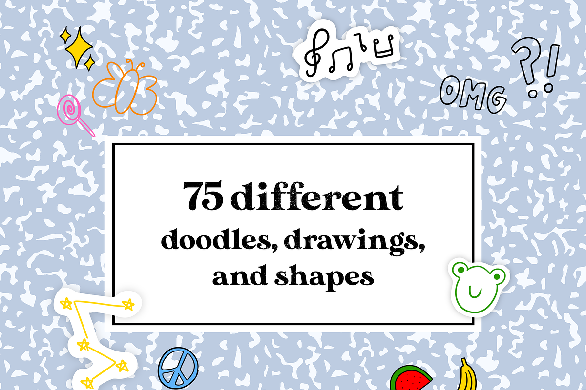 Doodle Stamp Set for Procreate, a Brushes & More by cathconofolio (Photo 3 of 4)