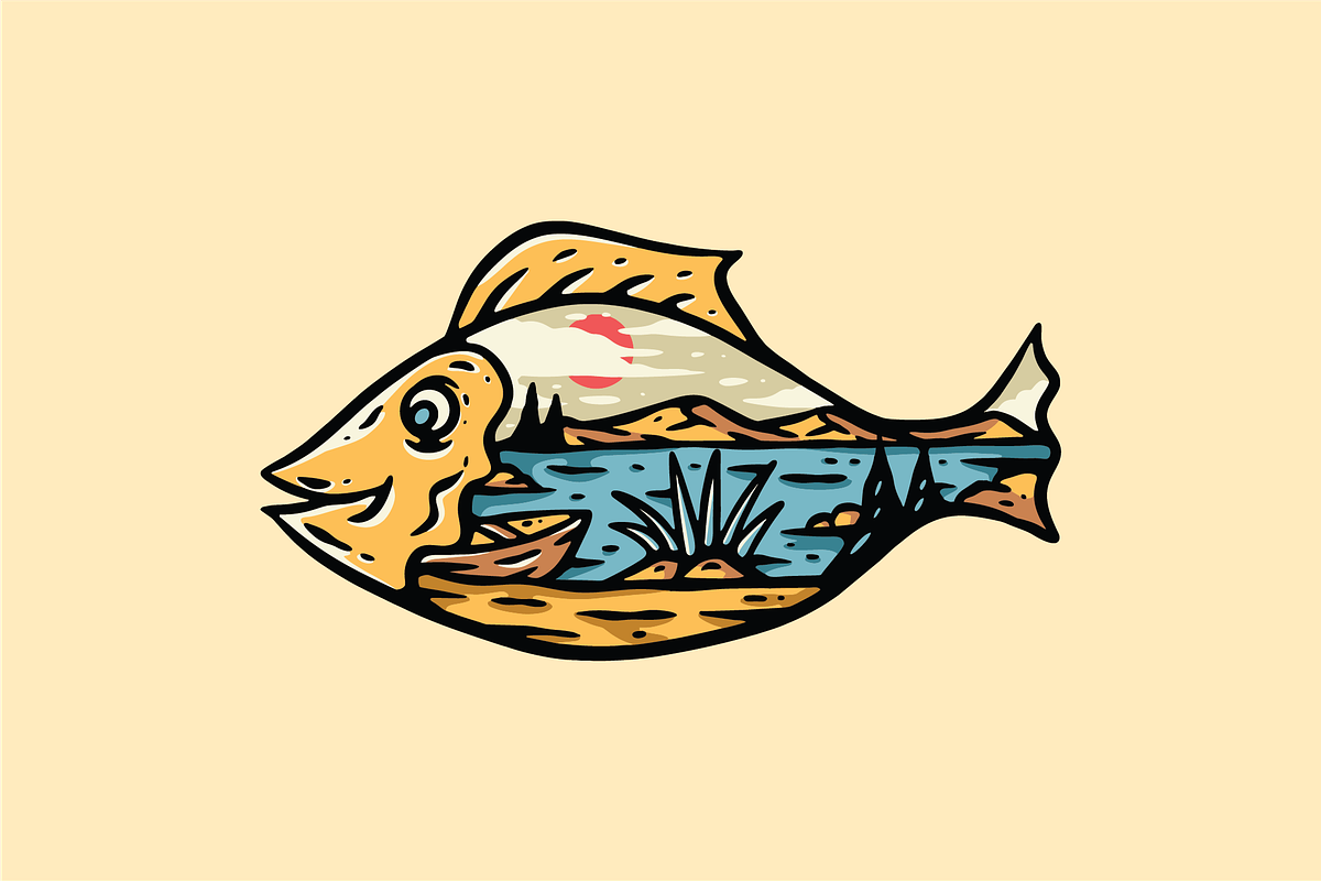 Fish Landscape Adventure, an Object Illustration by nomlimo.com (Photo 1 of 2)