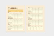 Fitness Log Planner Template, a Marketing Template by CubicSpace (Thumbnail 4 of 4)