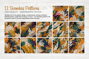 Fall Brushstrokes Seamless Patterns