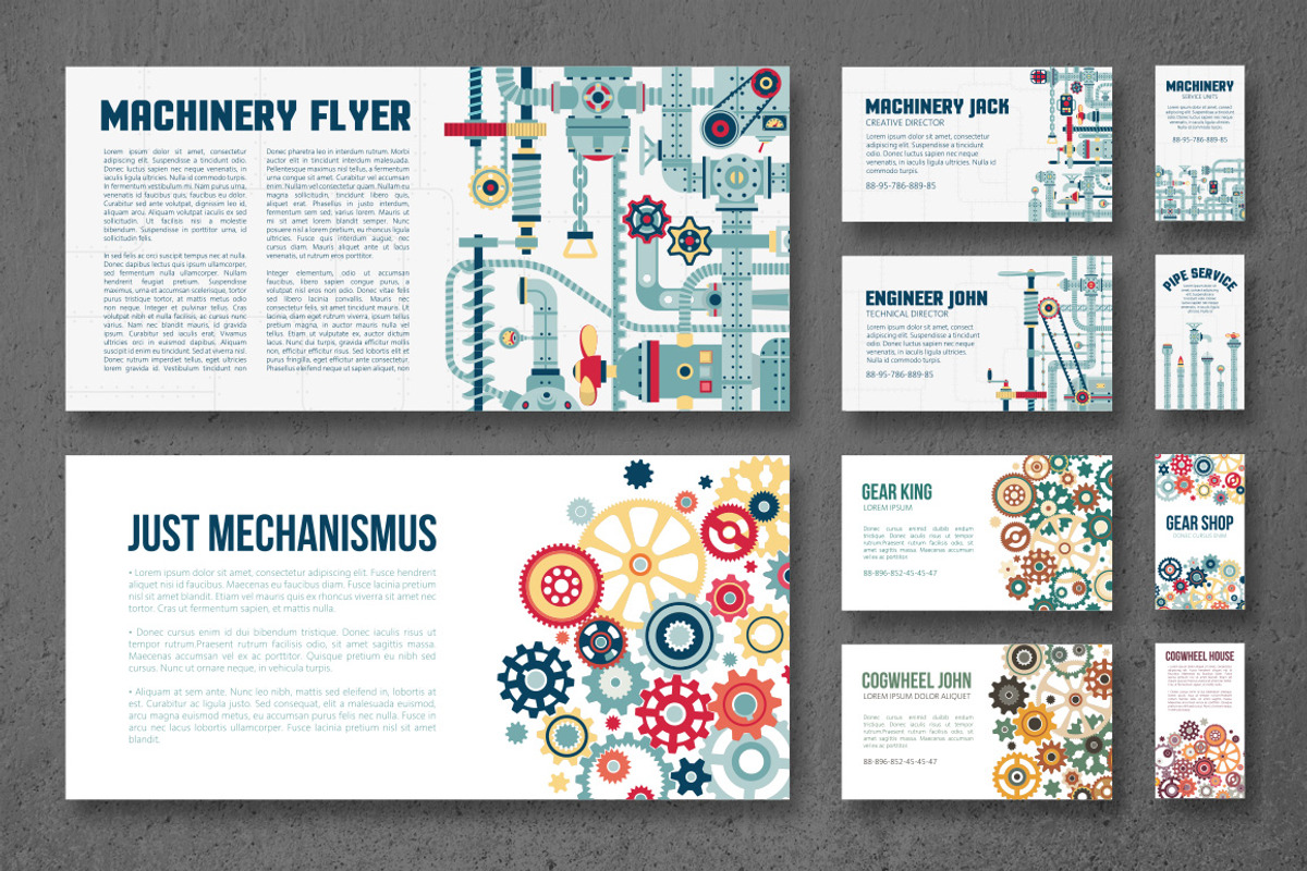 Fantastic Machine Templates, a Business Card Template by Agor2012 shop (Photo 3 of 3)