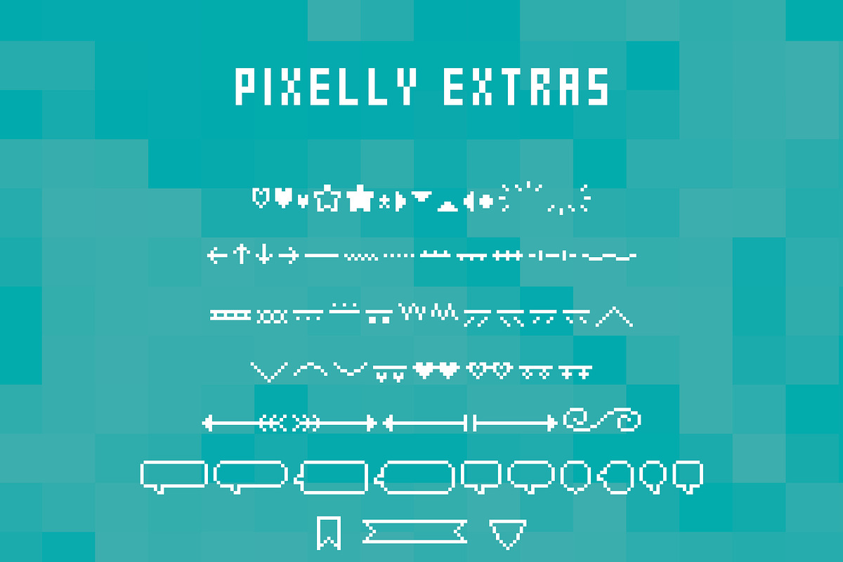 Pixelly, a Font by Kassy (Photo 3 of 10)